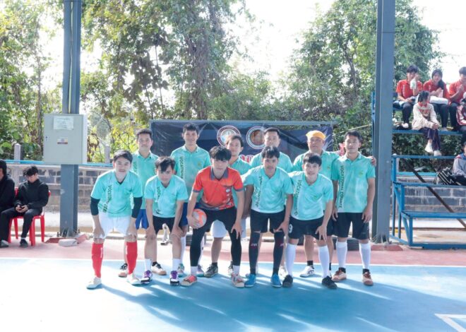 การแข่งขันโครงการฟุตซอลต้านภัยยาเสพติด ณ โดมวิทยาลัยอาชีวศึกษาศรีเมืองใหม่เพื่อเสริมสร้างทักษะกีฬาฟุตซอลให้กับนักเรียน นักศึกษานักเรียน นักศึกษา