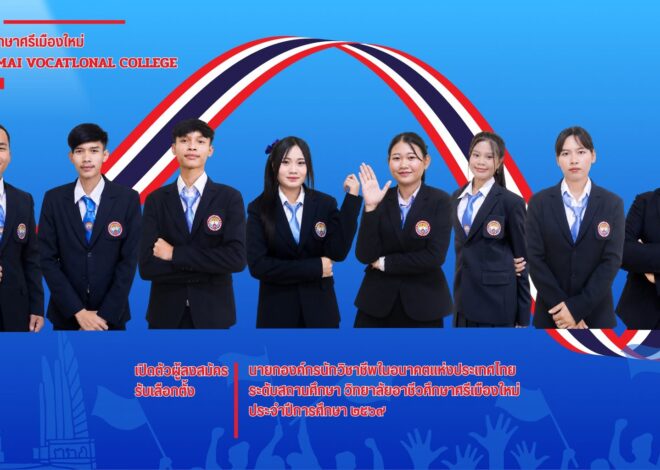 องค์การนักวิชาชีพในอนาคตแห่งประเทศไทย วิทยาลัยอาชีวศึกษาศรีเมืองใหม่ ขอเชิญชวน นักเรียน นักศึกษาเลือกตั้ง คณะกรรมการดำเนินงาน​ องค์การนักวิชาชีพในอนาคตแห่งประเทศไทย วิทยาลัยอาชีวศึกษาศรีเมืองใหม่ ประจำปี 2569 วันพุธ ที่ 17 มิถุนายน 2569